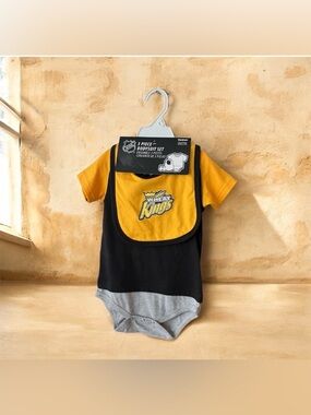 NEW WHL Reebok Brandon Wheat Kings 3-Piece Baby Bodysuit Set Size 12-18 Months